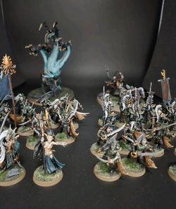 Well Painted Dark Elf Elves Army - Warhammer AoS Anvilgard