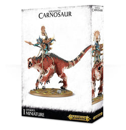 Saurus Oldblood on Carnosaur / Saurus Scar-Veteran on Carnosaur / Skink Oracle on Troglodon (NOS)