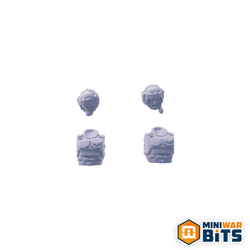 Cadian Heavy Weapon Head Torso Bits - Warhammer 40K Astra Militarium Guards