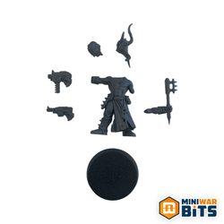 mutated male chaos cultist champion single figure w/ bolt pistol