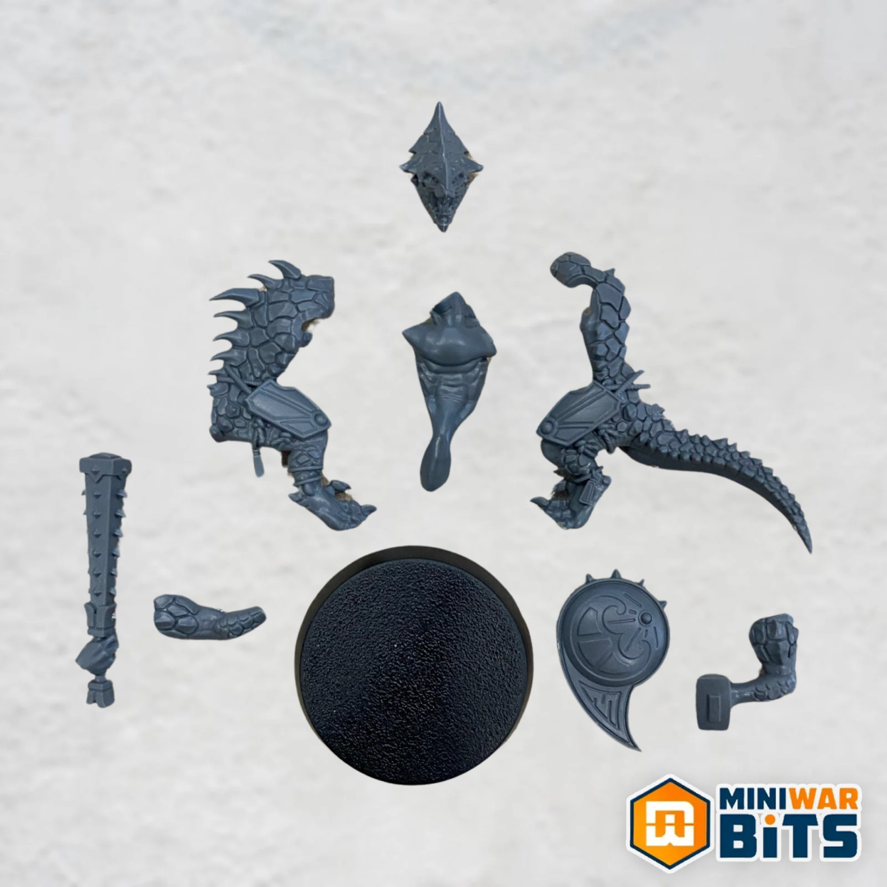 Triangle Saurus Saurus Warriors Single Figure w Celestitle Club - MiniWar Bits