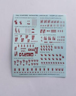 Tau Pathfinder Infantry Transfer Decal Sheet - Warhammer 40K Bits