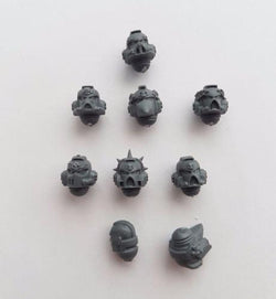 Vanguard Veterans Heads (X9) - Warhammer 40K Space Marine Deathwatch Bits