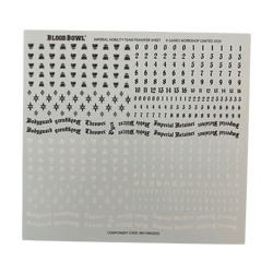 imperial nobility team decal transfer sheet