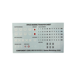 space marine small decal transfer sheet