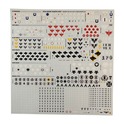 space marine large decal transfer sheet