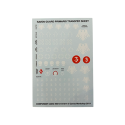 raven guard primaris decal transfer sheet