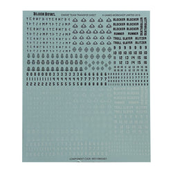 Dwarf Blood Bowl Team Decal Transfer Sheet