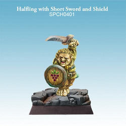 Halfing with Short Sword and Shield