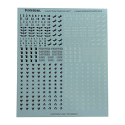Human Blood Bowl Team Decal Transfer Sheet