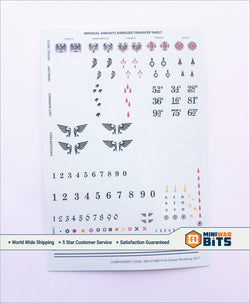 Imperial Knight Armiger Decal Transfer Sheet Bits