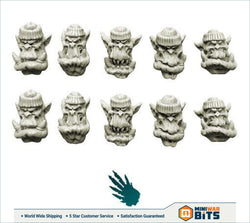 Komando Orcs Heads Sprue Bits