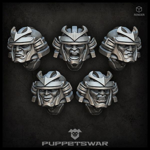 Samurai Heads - MiniWar Bits