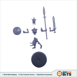 Skeleton Warrior W/ Ancient Spear Single Figure Bits