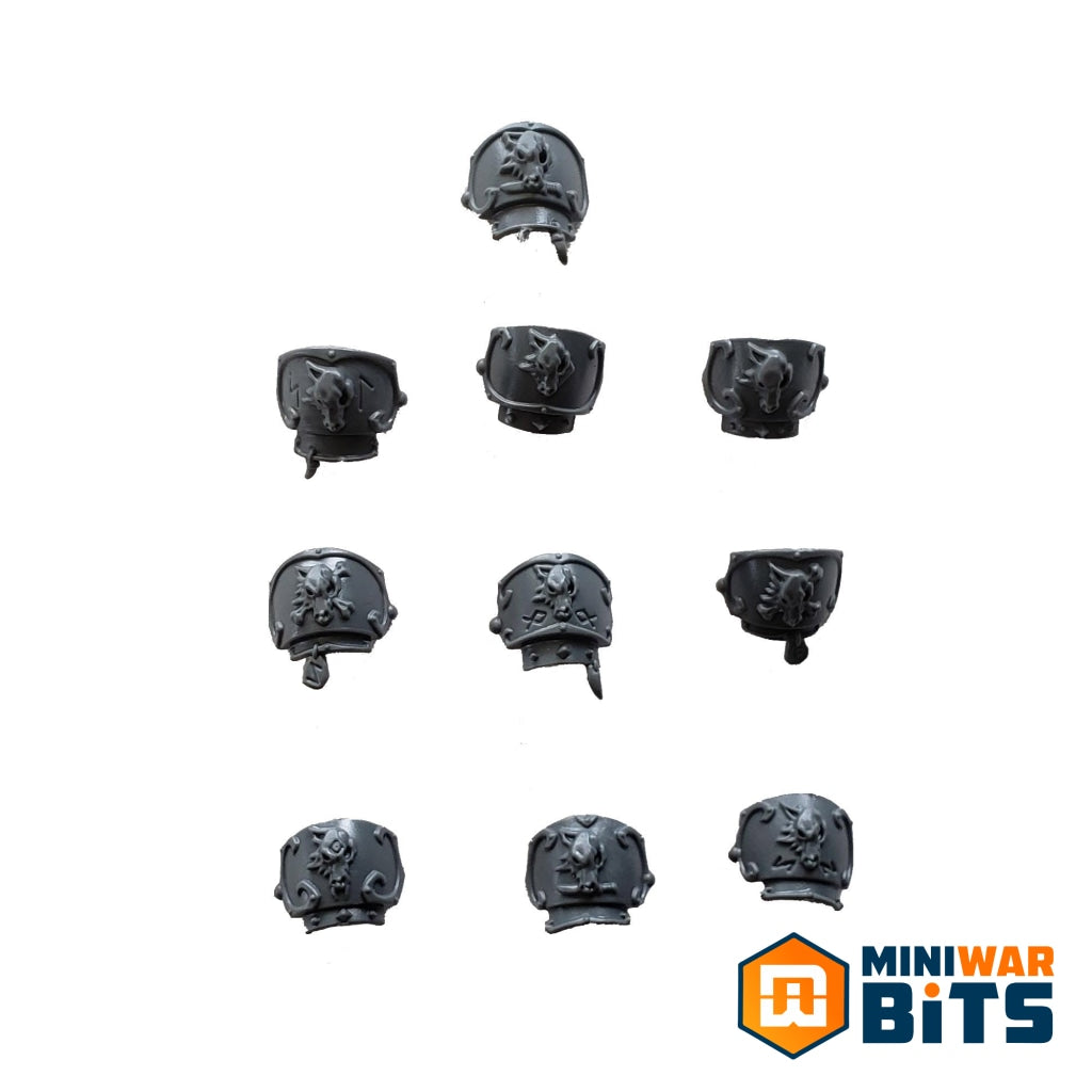 Space Wolves Wulfen Shoulder Pad Bits - MiniWar Bits