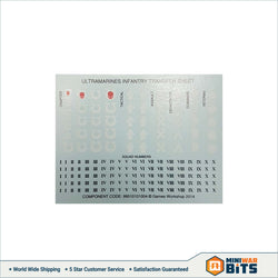 Ultramarine Infantry Decal Transfer Sheet
