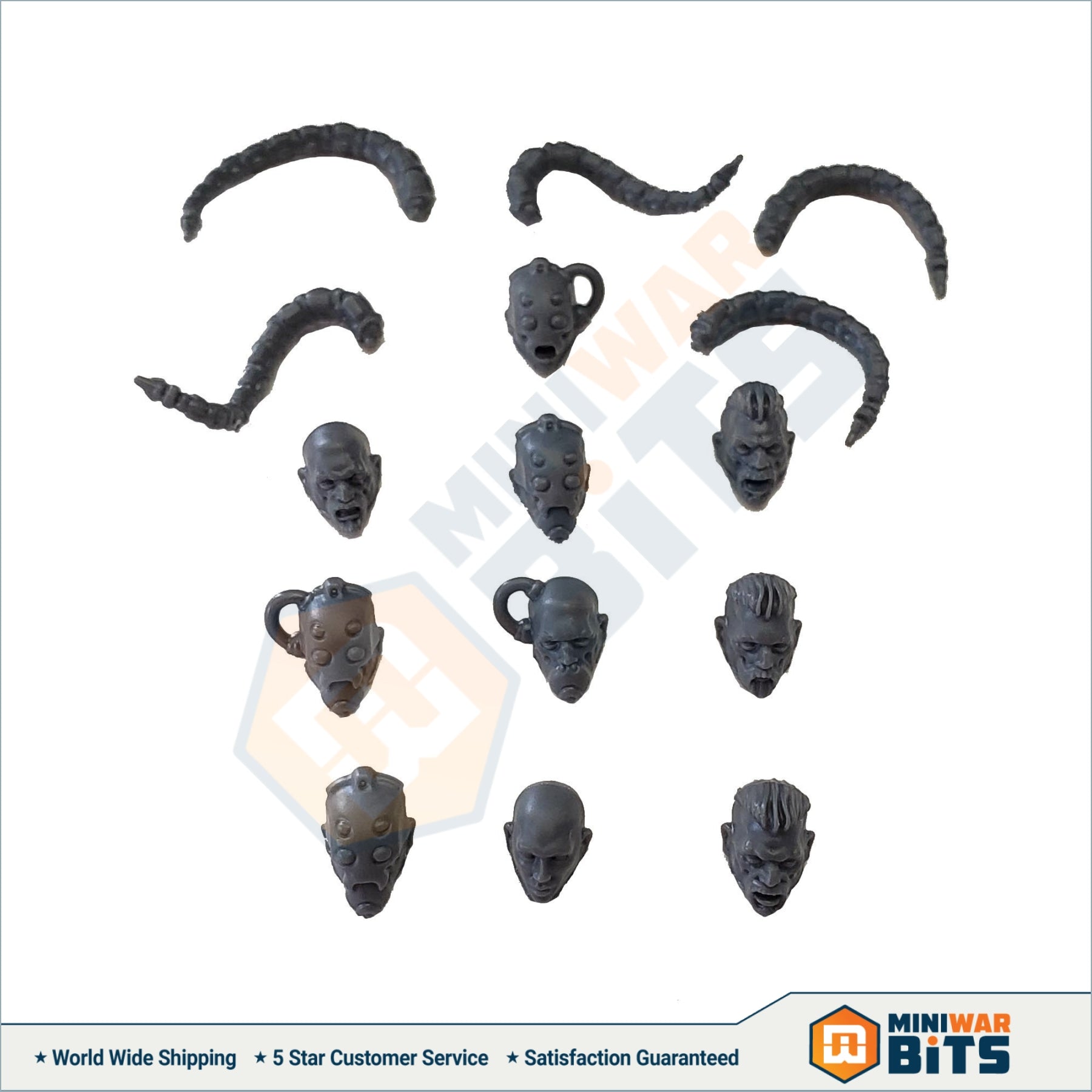 Hairbits Van Saar Gang Head & Hair Bits - MiniWar Bits